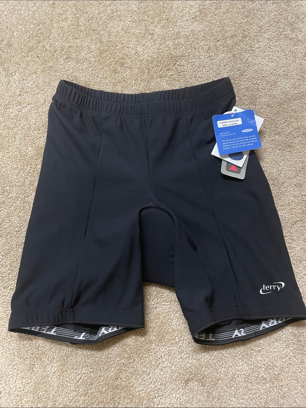 Terry Women’s Black Cycling Shorts - Size XL